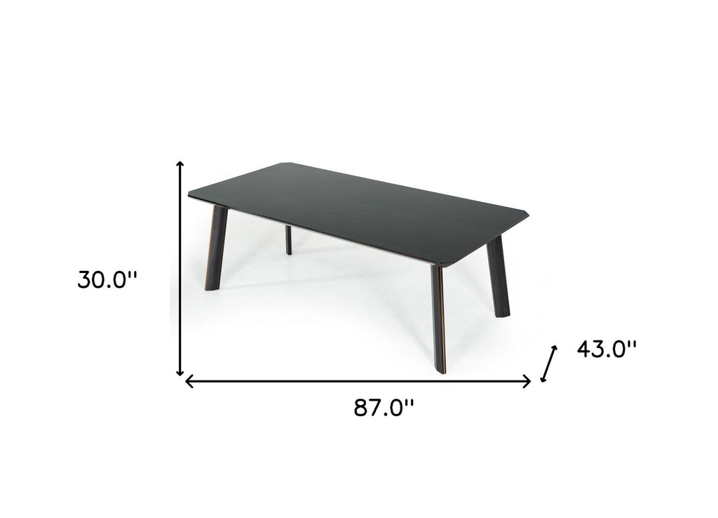 87" Ebony Dining Table-5