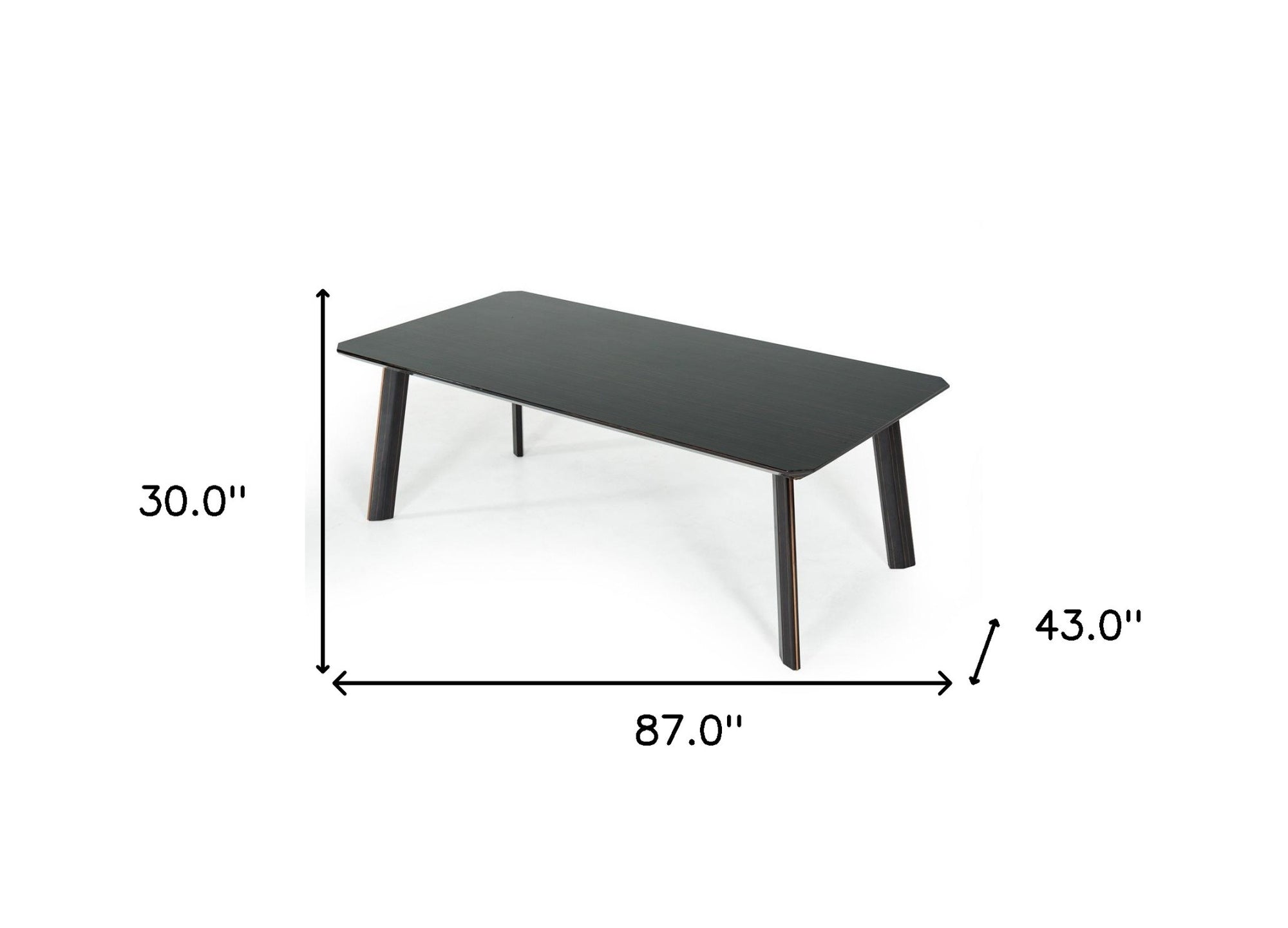 87" Ebony Dining Table-5