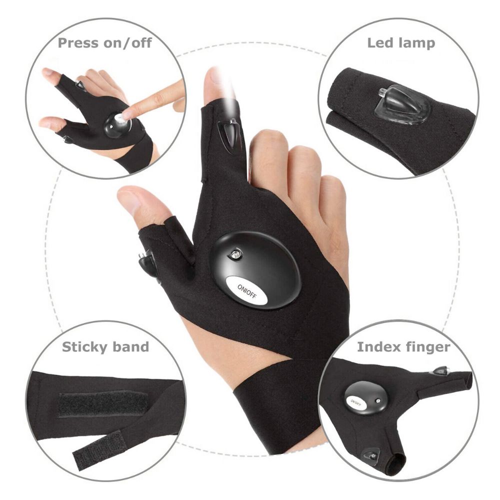 Multipurpose LED Flashlight Gloves