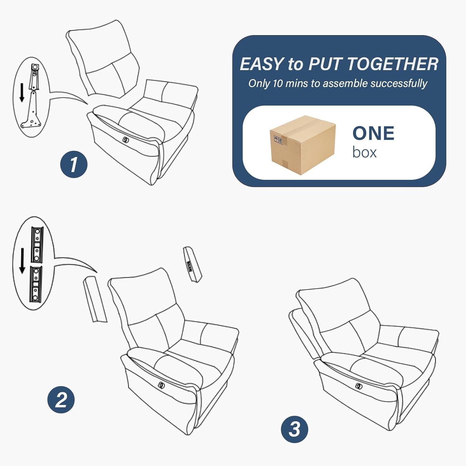 Swivel Rocker Recliner Chair Nursery, Manual Fabric Small Rocking