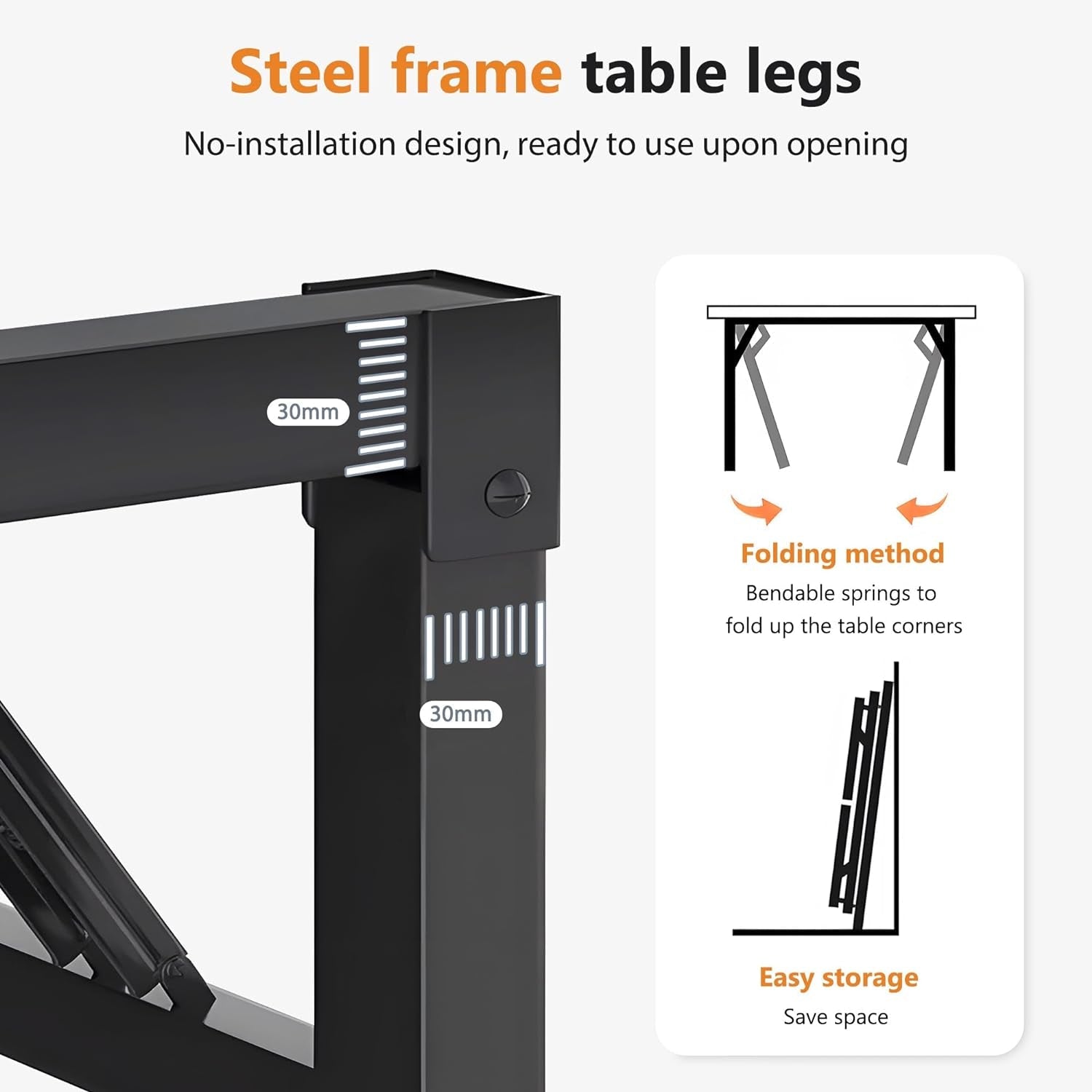 Spacious 62 Inch Office Desk with Metal Frame-3
