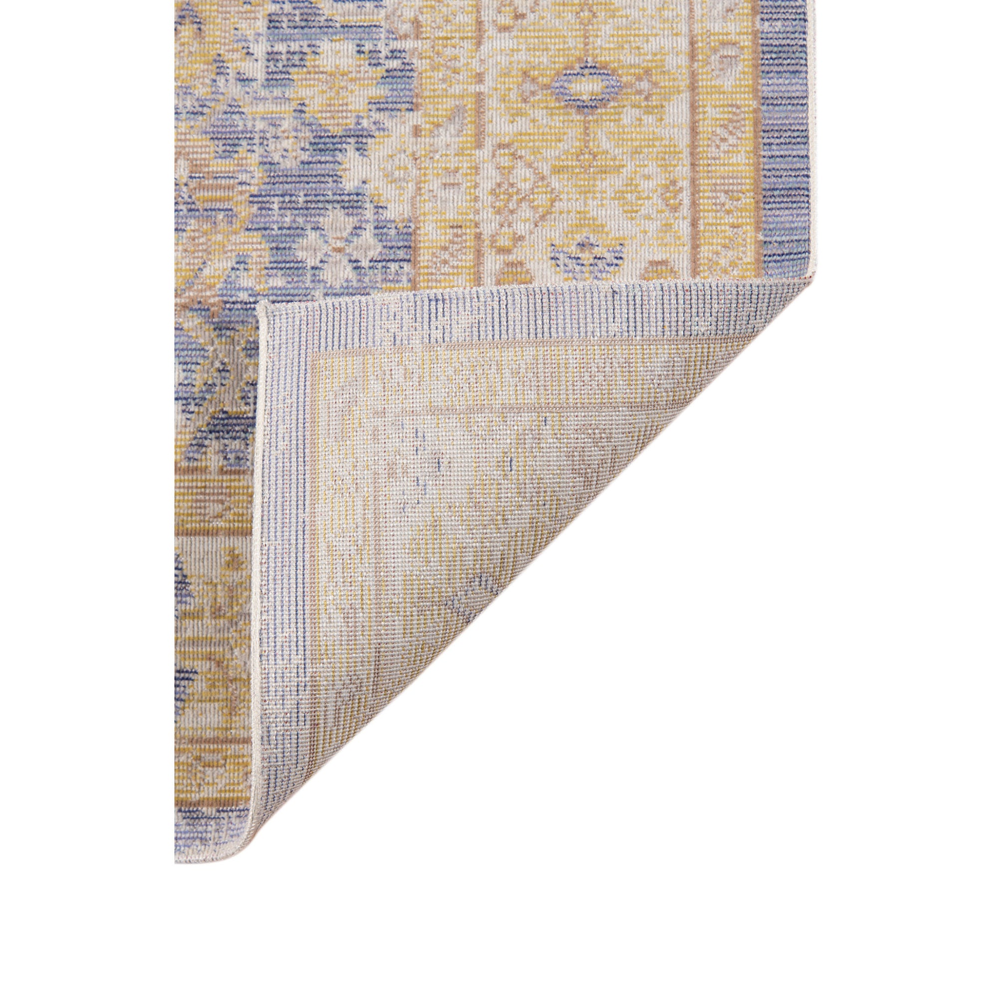 5' X 8' Gray Yellow And Lavender Floral Area Rug-4