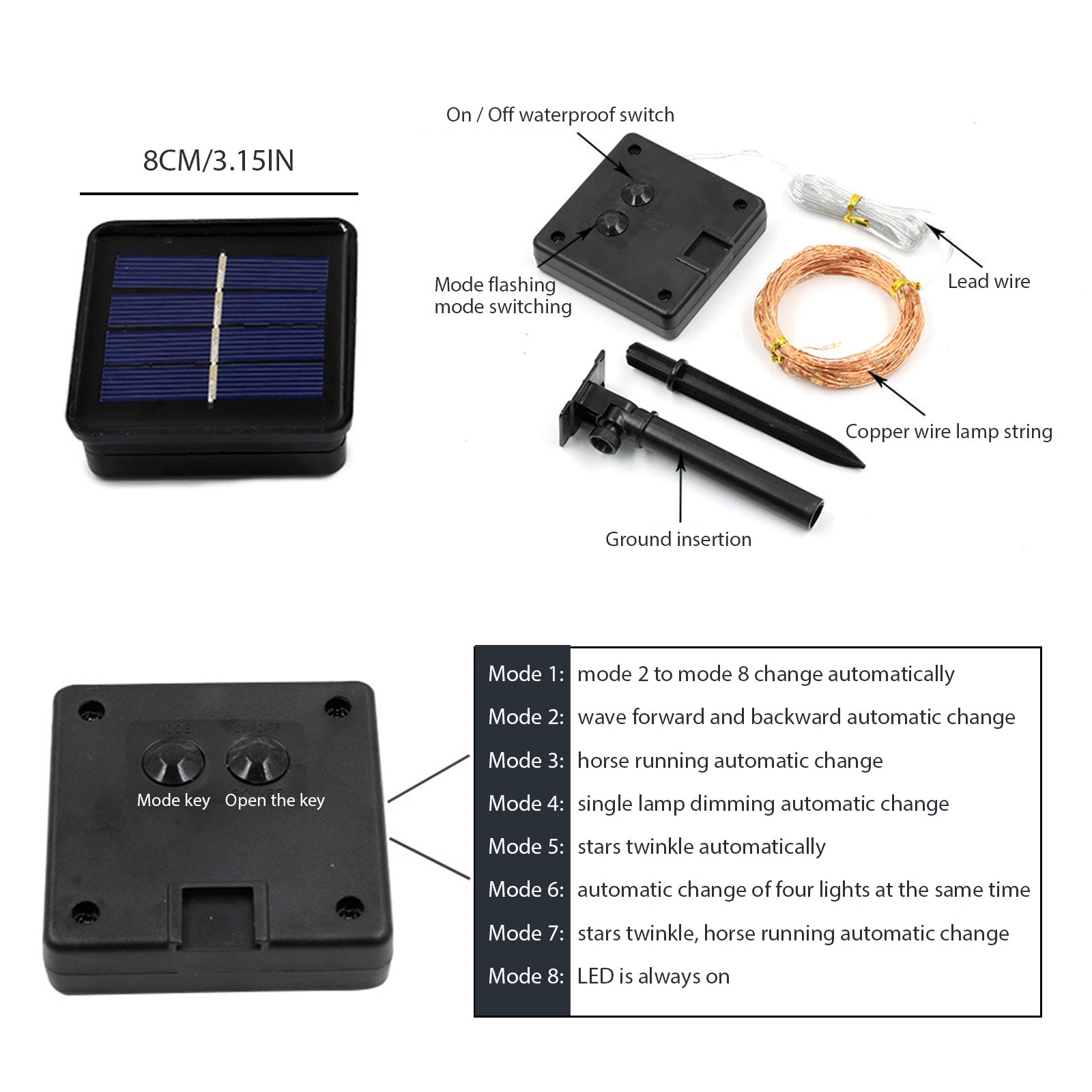 Solar Powered String Lights Decorations
