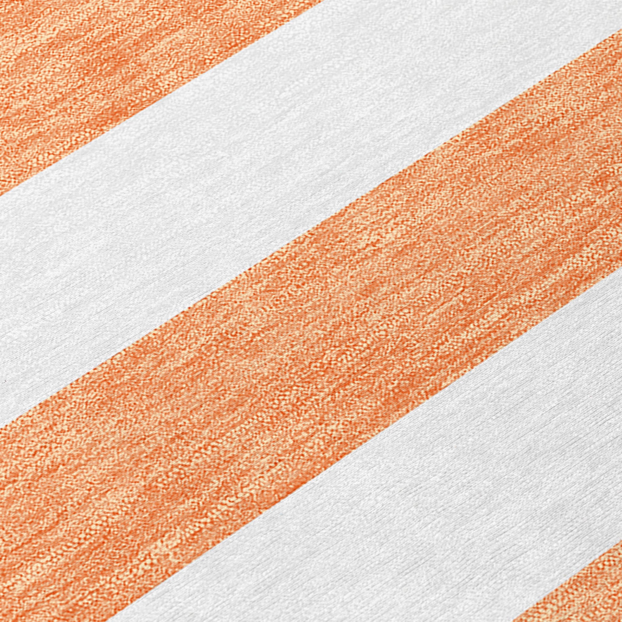 2' X 8' Salmon Striped Washable Indoor Outdoor Runner Rug-5