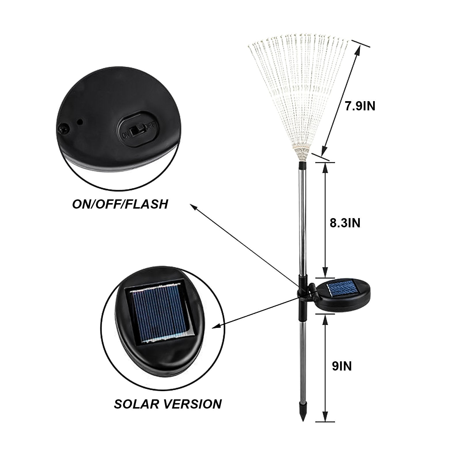Solar-Powered Firework Garden Lights