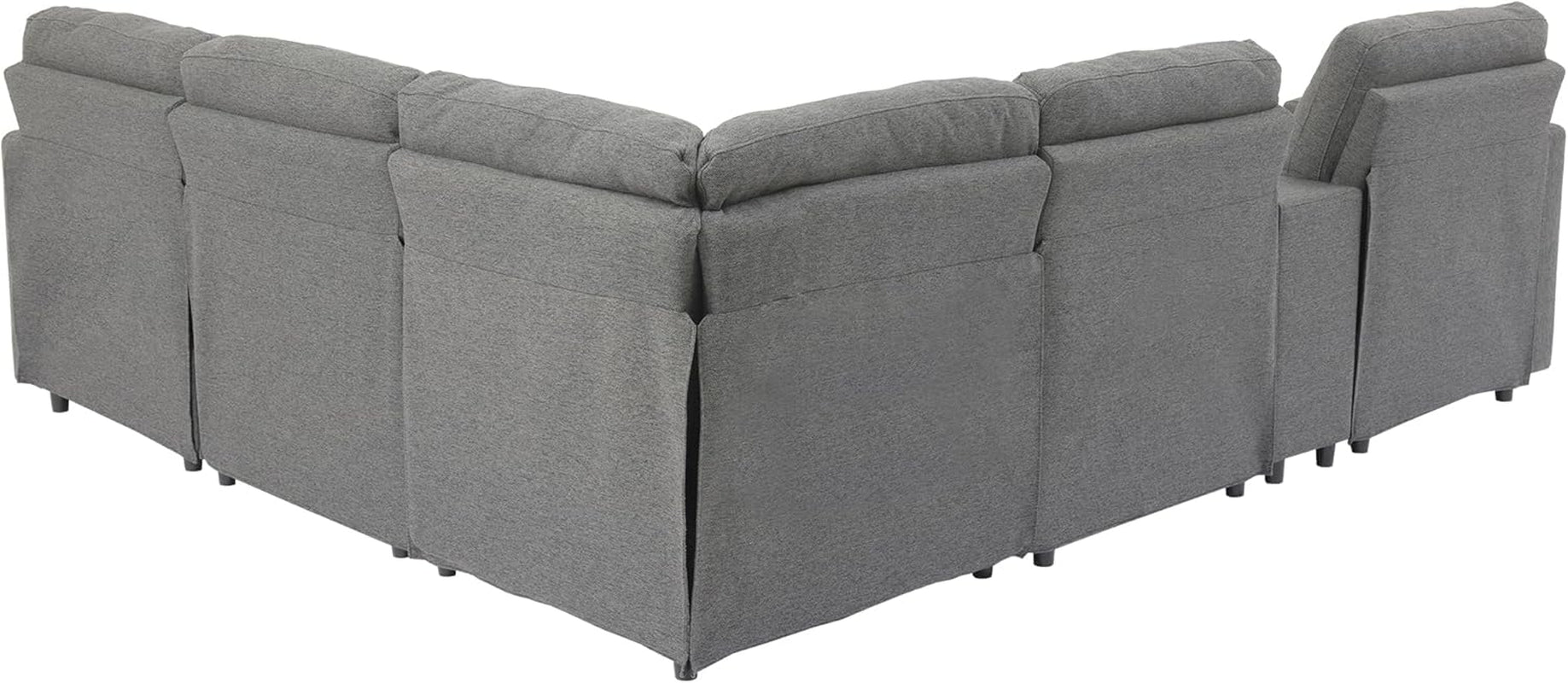 Modern Power Reclining Sectional Sofa with USB-4
