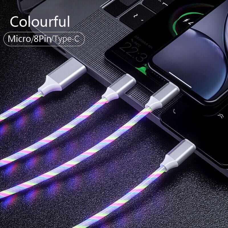 3-in-1 LED Fast Charging Cable Adapter