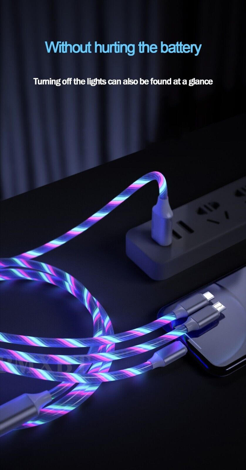 3-in-1 LED Fast Charging Cable Adapter
