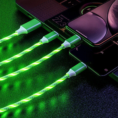 3-in-1 LED Fast Charging Cable Adapter