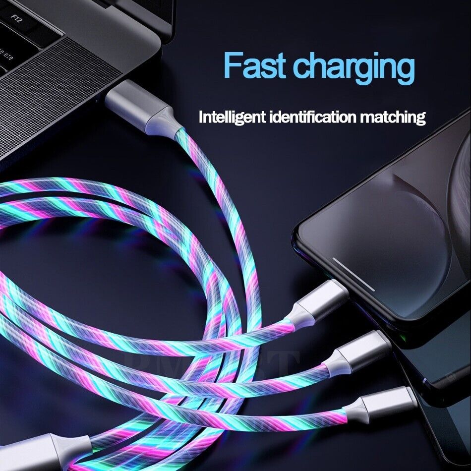 3-in-1 LED Fast Charging Cable Adapter