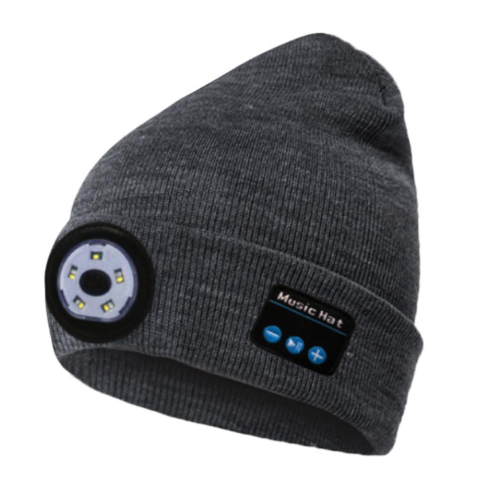 Wireless Bluetooth LED Hat with Music Speakers Light