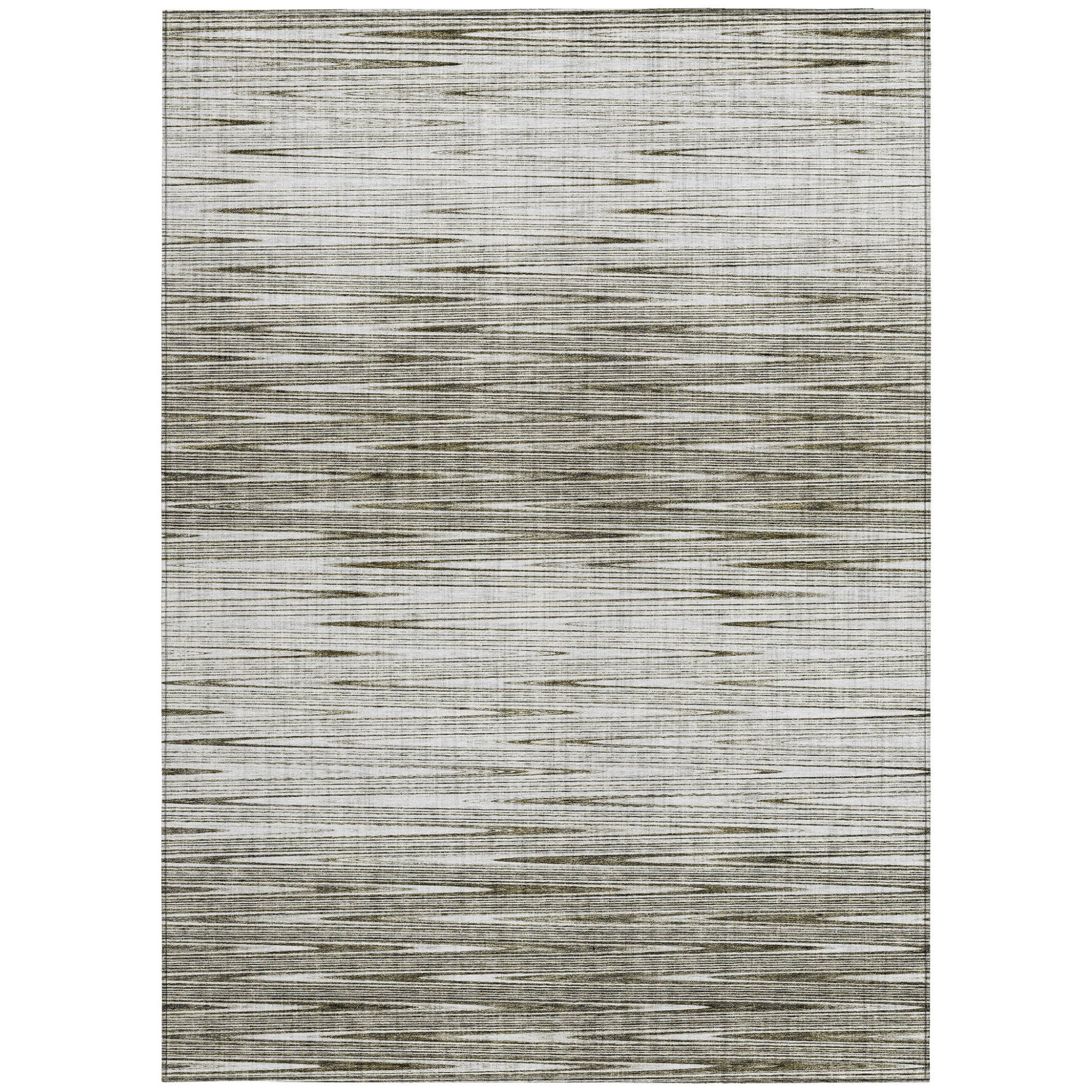 3' X 5' Taupe And Beige Abstract Washable Indoor Outdoor Area Rug-4