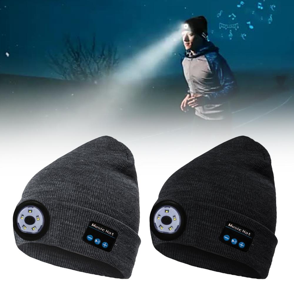 Wireless Bluetooth LED Hat with Music Speakers Light