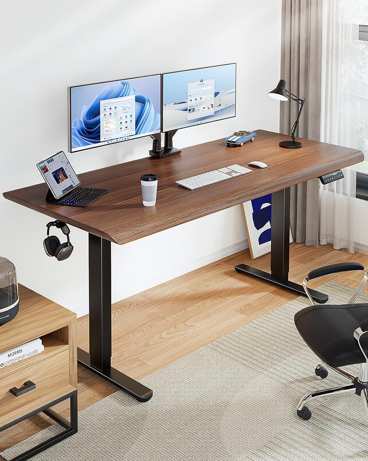 Electric Height Adjustable Desk Frame with Dual Motors-1