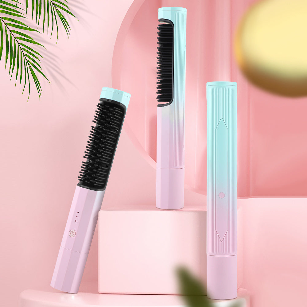 Portable Straightening & Curling Comb
