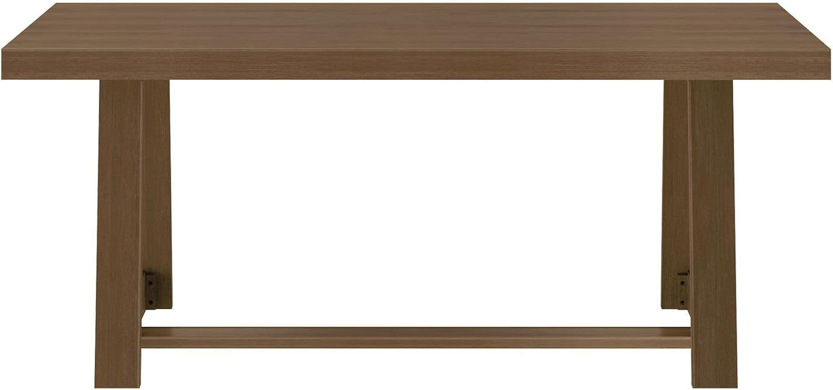 72 Inch Farmhouse Dining Table, Solid Wood Rustic Kitchen Table, Large