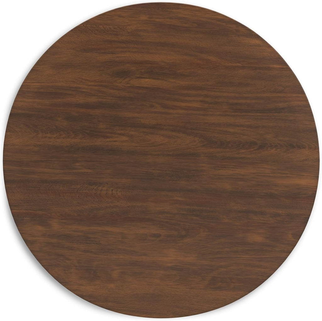 Lyncott Traditional round Dining Room Table, Seats up to 4, Brown