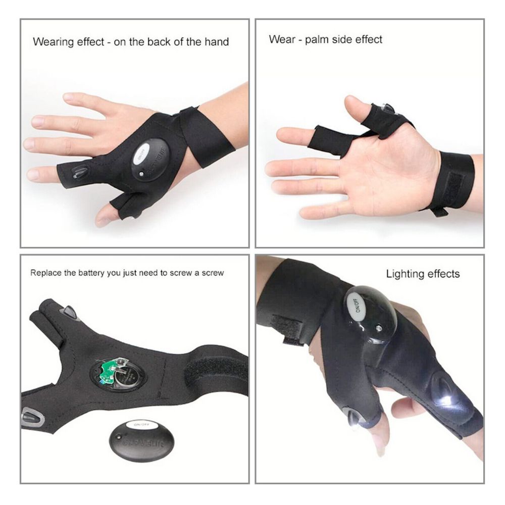 Multipurpose LED Flashlight Gloves