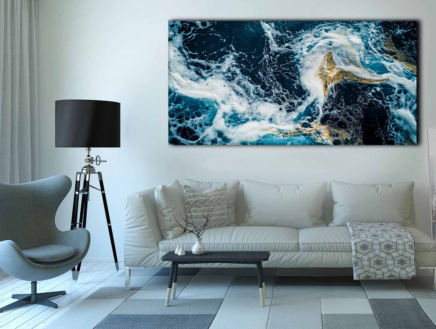 Fluid art abstract 72" x 36" fine art canvas print-1