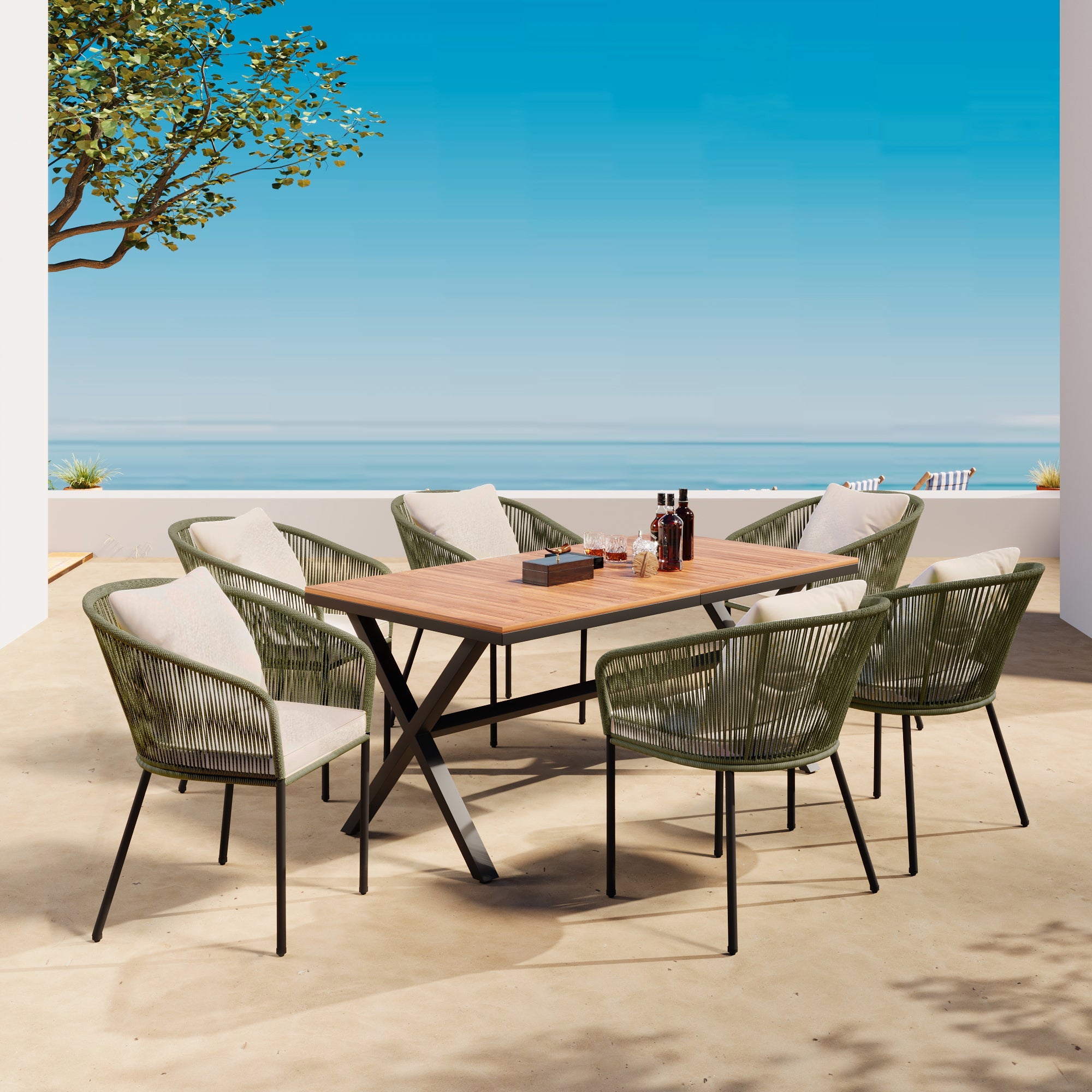 7-Piece Outdoor All-Weather Dining Set Furniture Set
