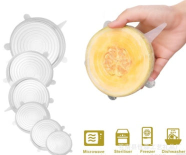 Stretch & Seal Food Covers 6 Piece Lids