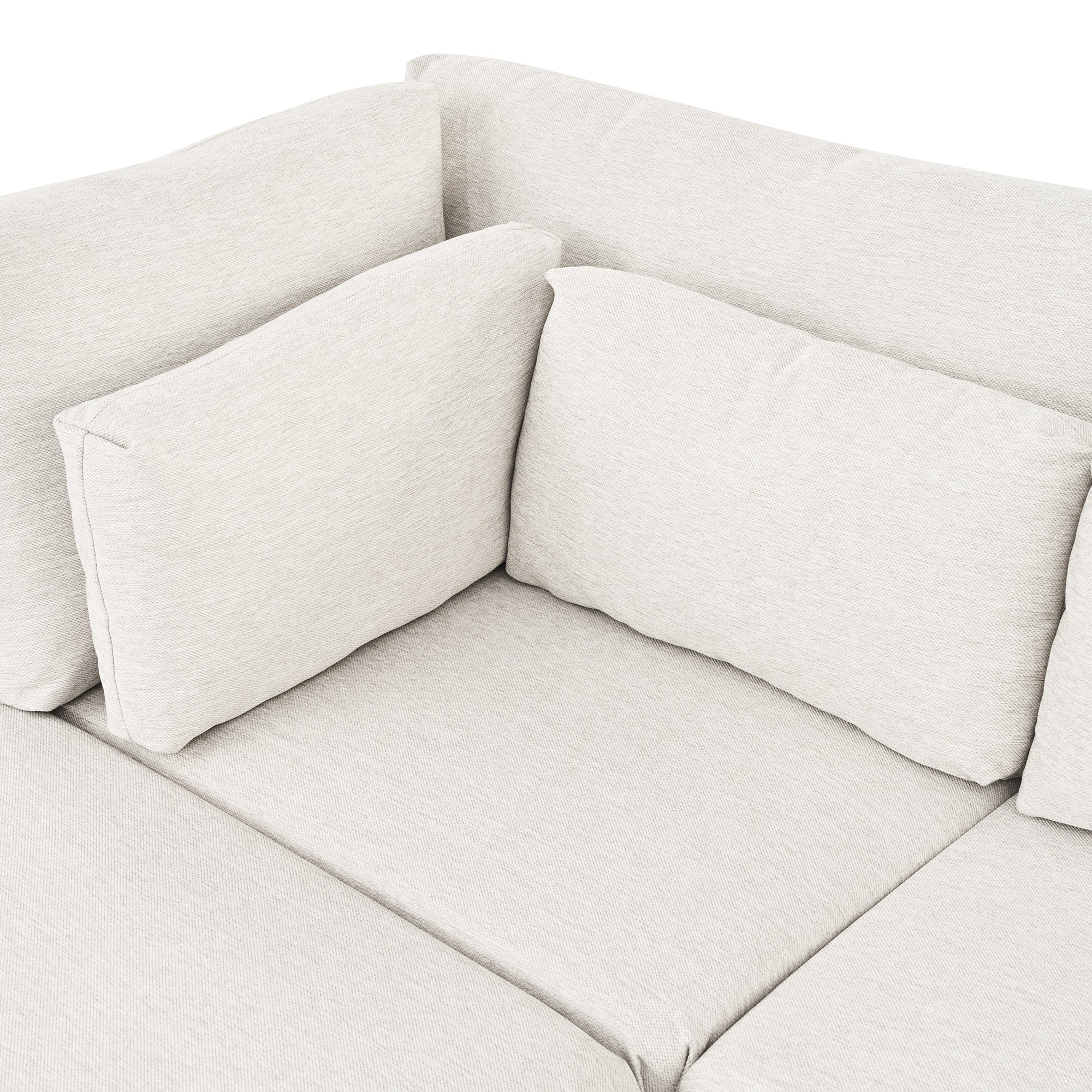 Modern Modular Sectional Sofa with Movable Ottoman