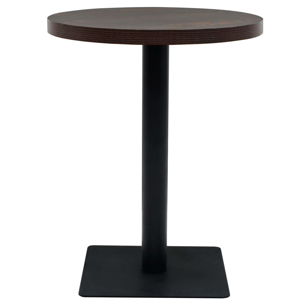 vidaXL Bistro Table Kitchen Bar Table Dining Room Table MDF and Steel Round-0