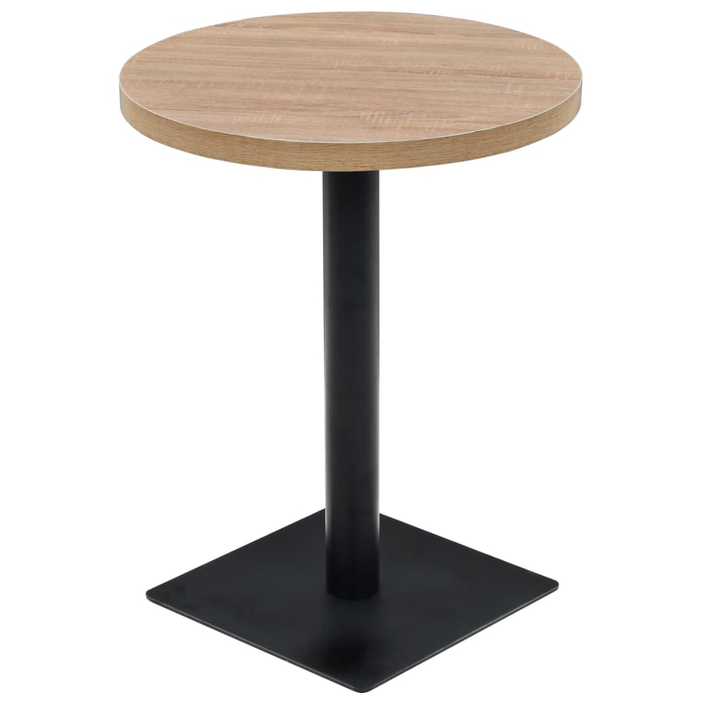 vidaXL Bistro Table Kitchen Bar Table Dining Room Table MDF and Steel Round-1