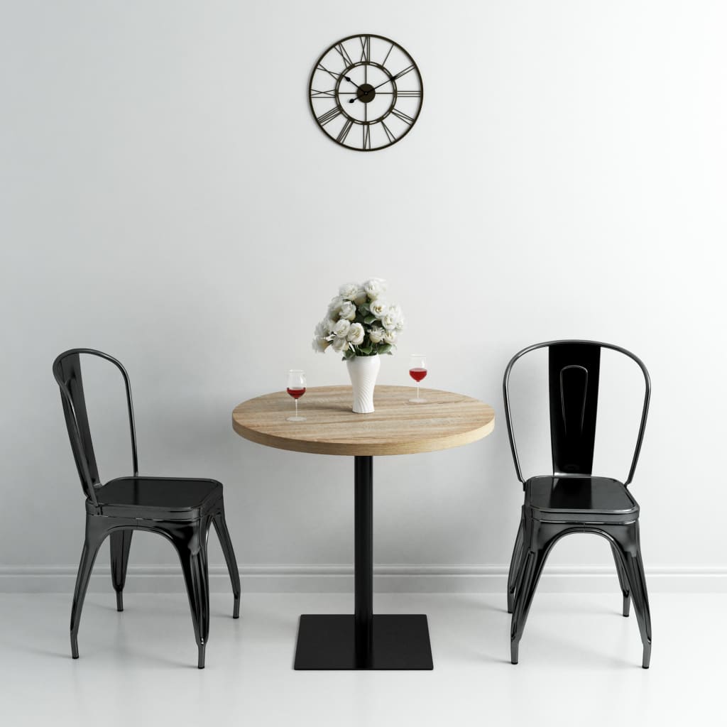 vidaXL Bistro Table Kitchen Bar Table Dining Room Table MDF and Steel Round-9