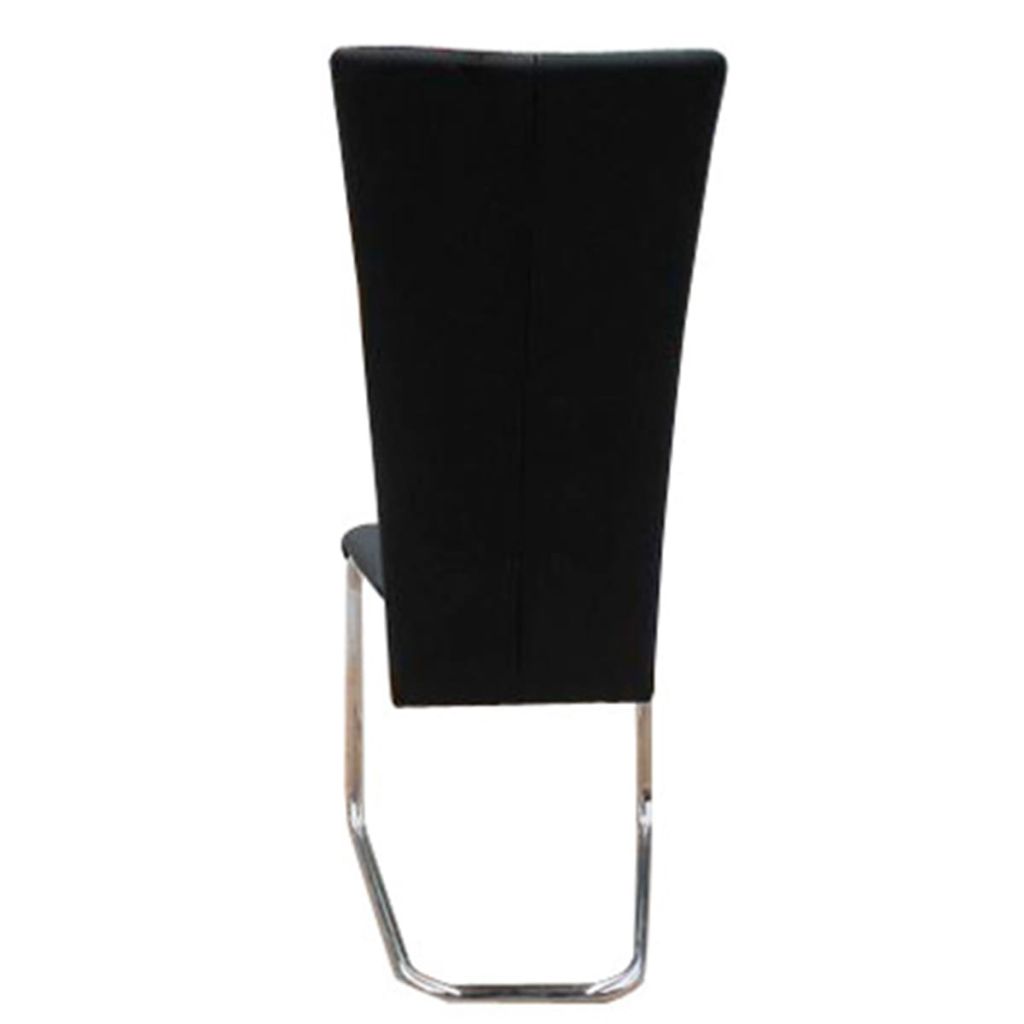 vidaXL Dining Chairs 6 pcs Black Faux Leather-4