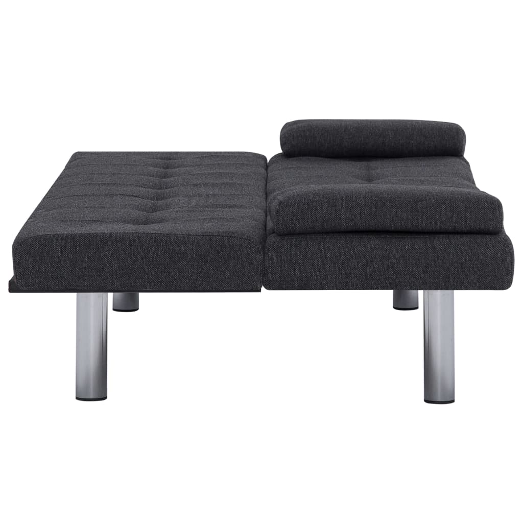 vidaXL Sofa Bed Convertible Sleeper Sectional Sofa Bed with Two Pillows Fabric-2