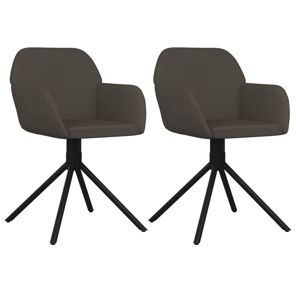 vidaXL Swivel Dining Chairs 2 Pcs Accent Chair for Kitchen Living Room Velvet-1