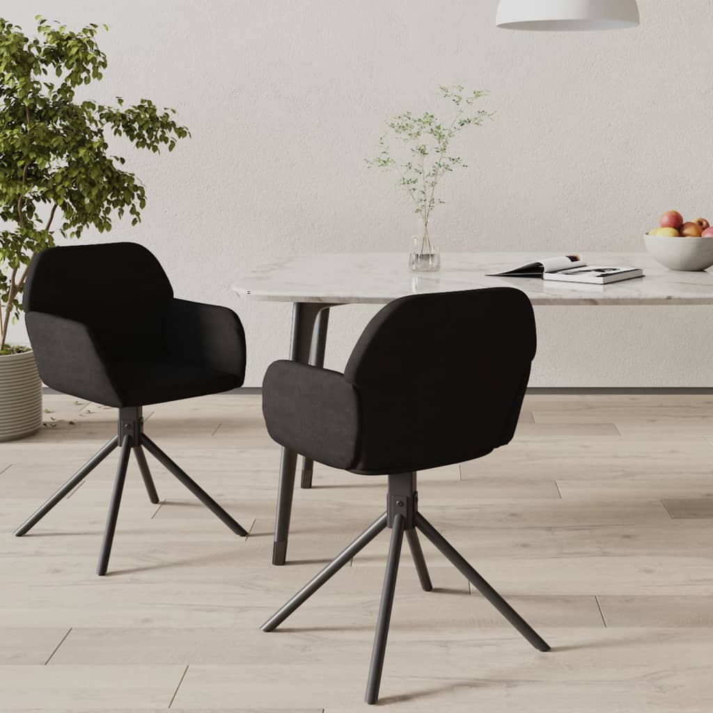 vidaXL Swivel Dining Chairs 2 Pcs Accent Chair for Kitchen Living Room Velvet-5