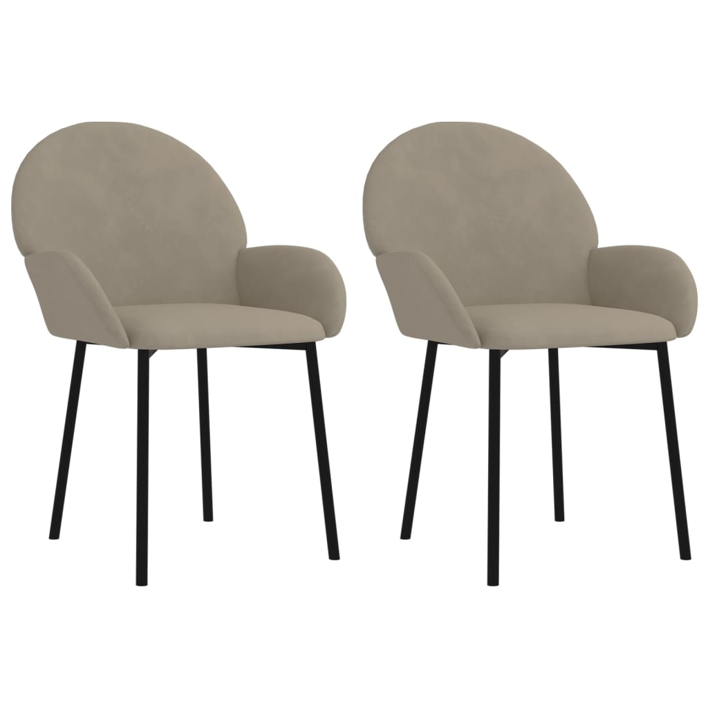vidaXL Dining Chairs 2 Pcs Accent Upholstered Chair for Living Room Velvet-0