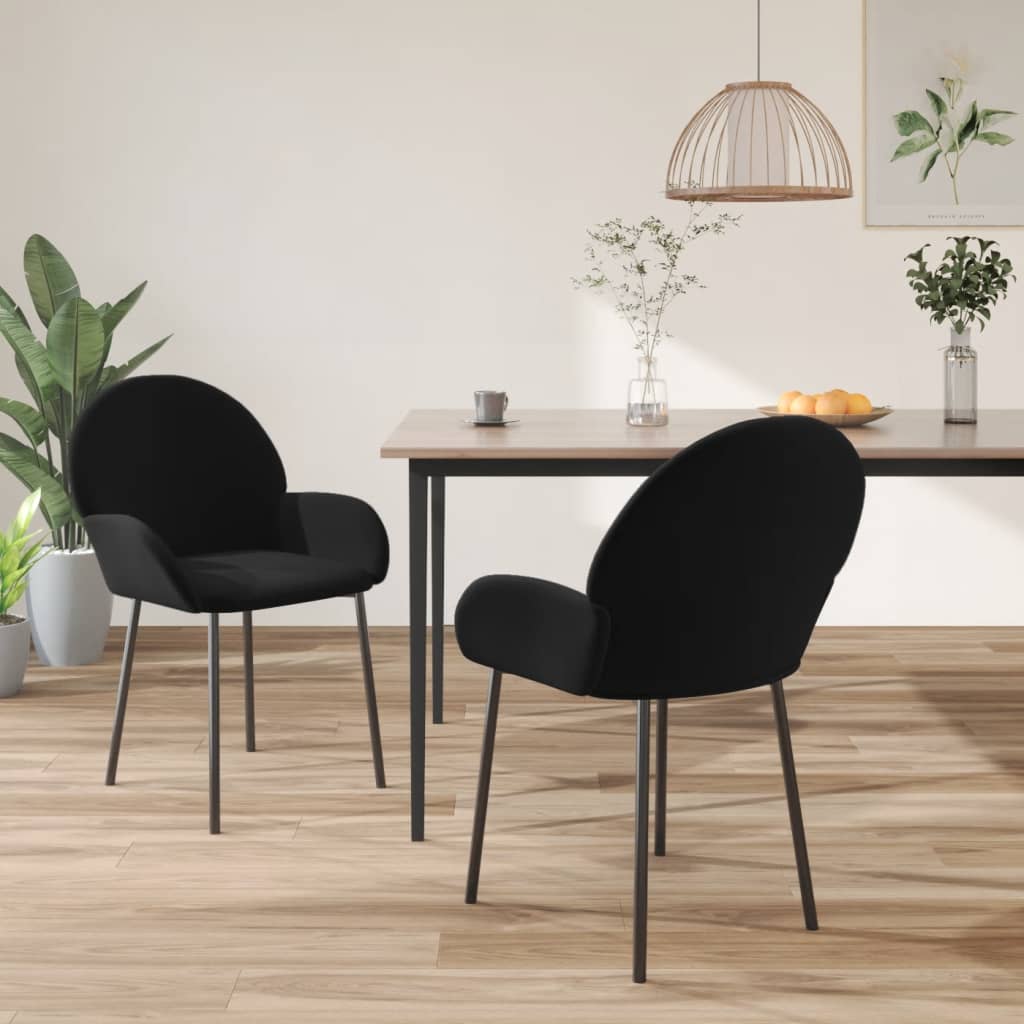 vidaXL Dining Chairs 2 Pcs Accent Upholstered Chair for Living Room Velvet-5
