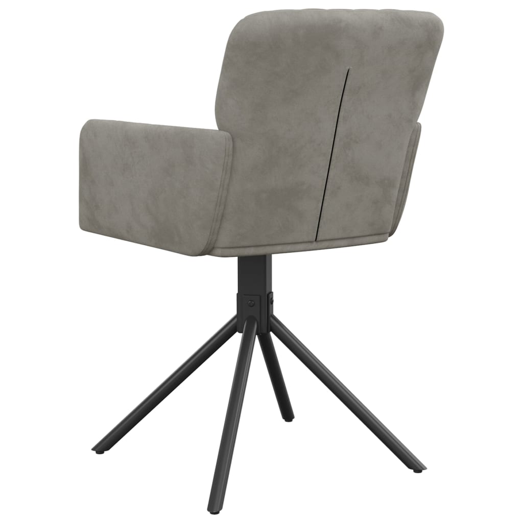 vidaXL Swivel Dining Chairs 2 Pcs Modern Accent Upholstered Side Chair Velvet-3
