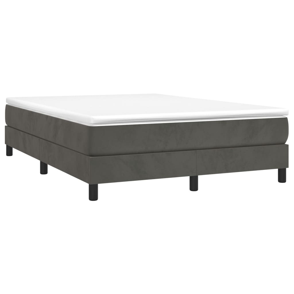 vidaXL Bed Frame Box Spring Platform Bed with Mattress for Bedroom Velvet-0