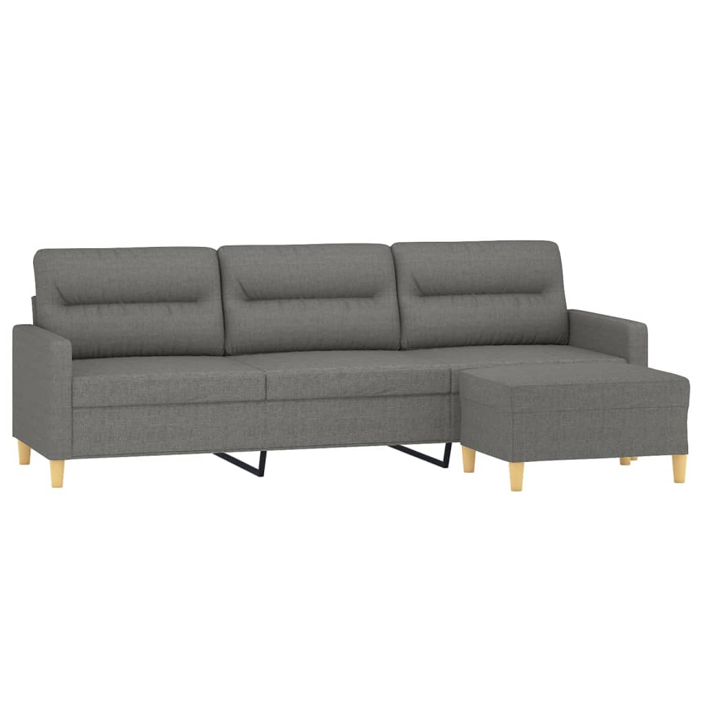 vidaXL Sofa Chair with Footstool Living Room Accent Upholstered Chair Fabric-4