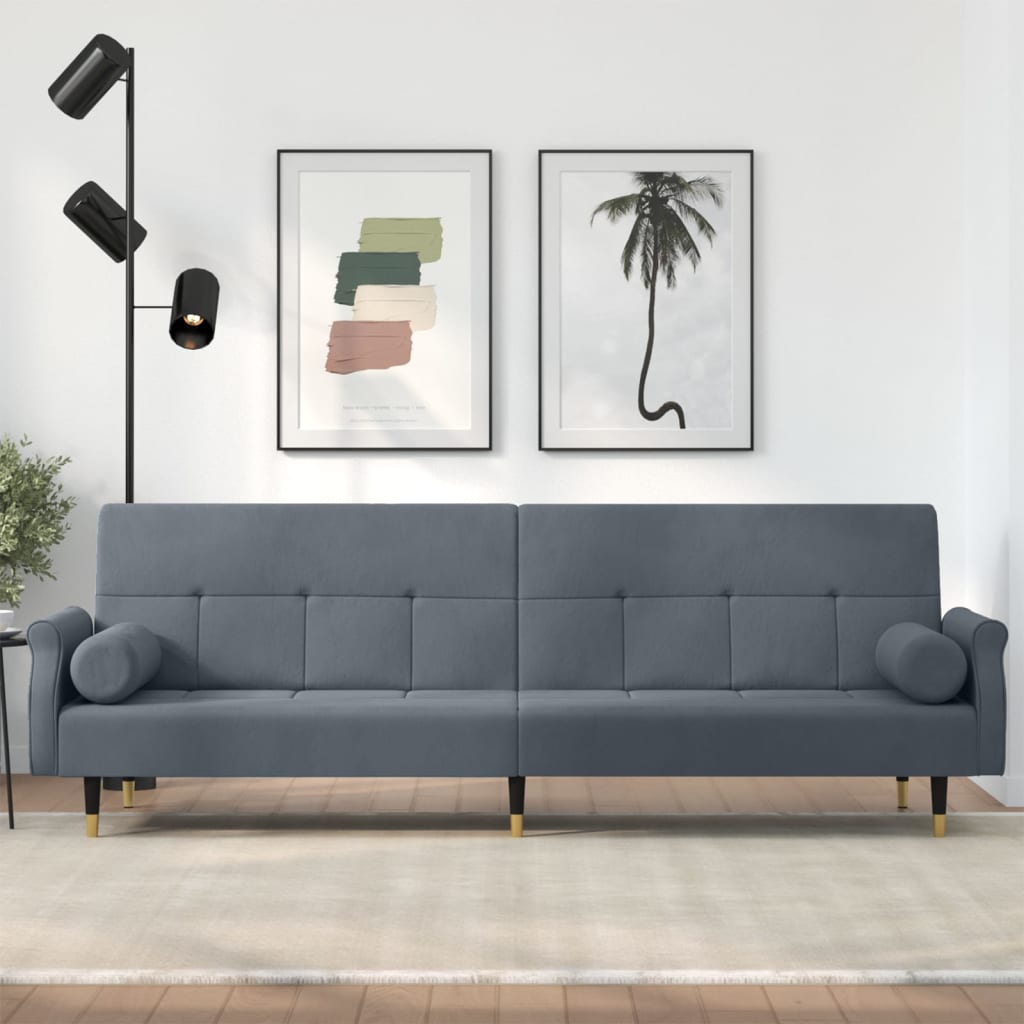 vidaXL Sofa Bed Loveseat Convertible Sofa Bed with Cushions for Studio Velvet-7