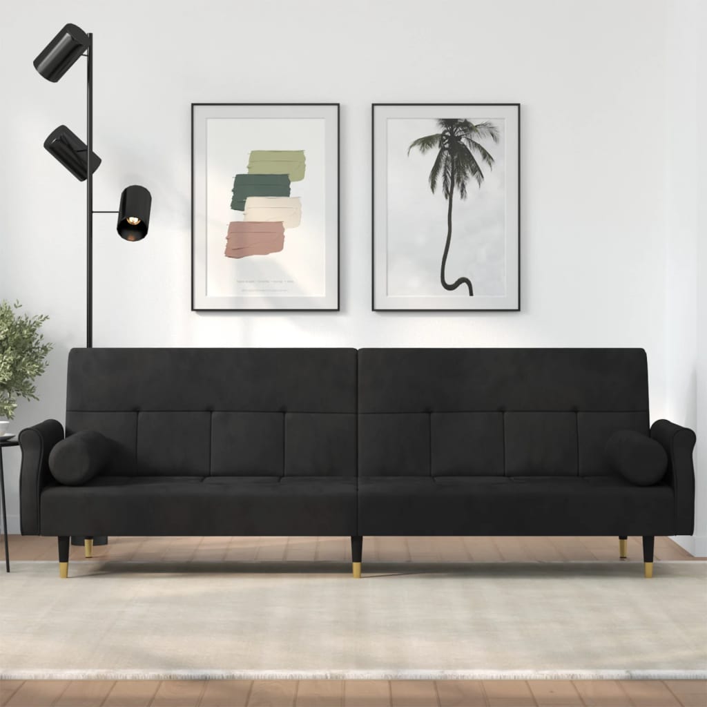 vidaXL Sofa Bed Loveseat Convertible Sofa Bed with Cushions for Studio Velvet-5