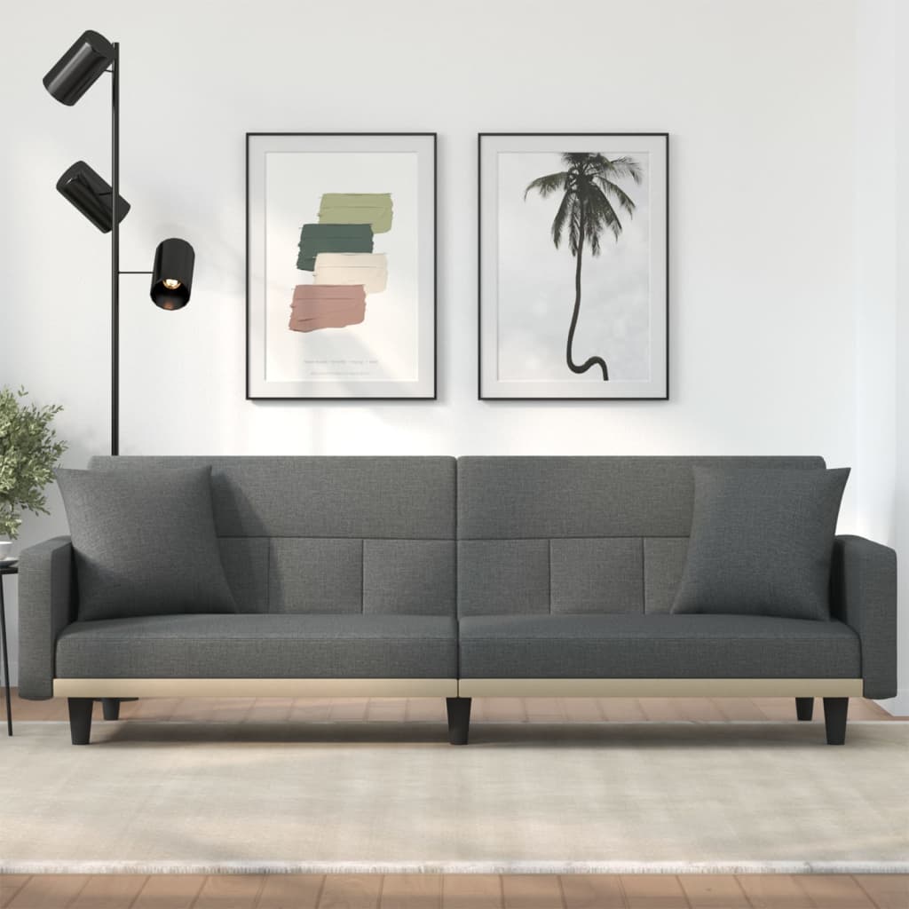 vidaXL Sofa Bed Loveseat Convertible Sofa Bed with Cushions for Studio Fabric-5
