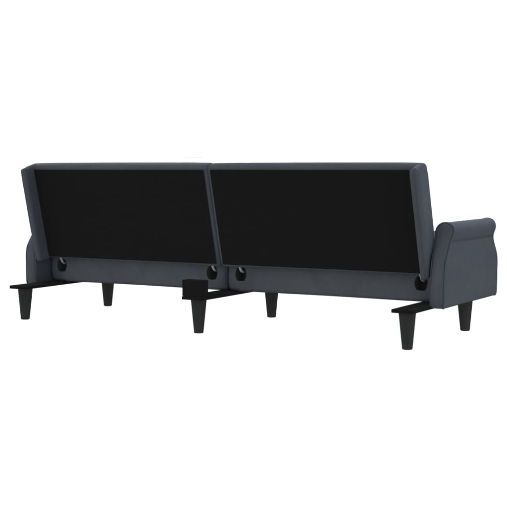 vidaXL Sleeper Sofa with Armrests Velvet Couch Sofa Bed Recliner Loveseat-0