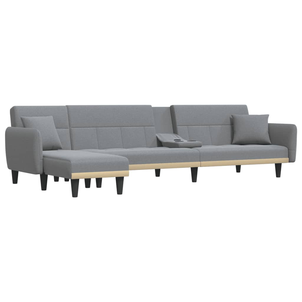 vidaXL Sofa Bed Folding Sleeper Couch Bed Settee Recliner L Shaped Sofa Fabric-4