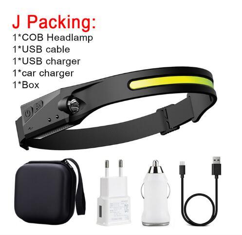 USB Rechargeable COB LED Headlamp