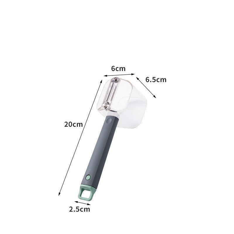 Measurement chart of a kitchen tool with dimensions labeled