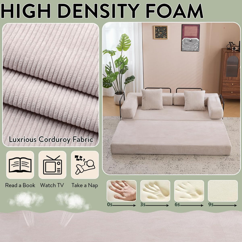 4 In 1 Convertible Folding Sleeper Sofa Bed-2