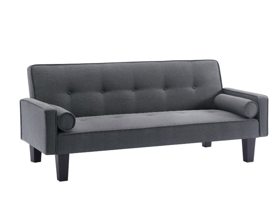 Dark Taupe Particle Board and Metal Accent Table