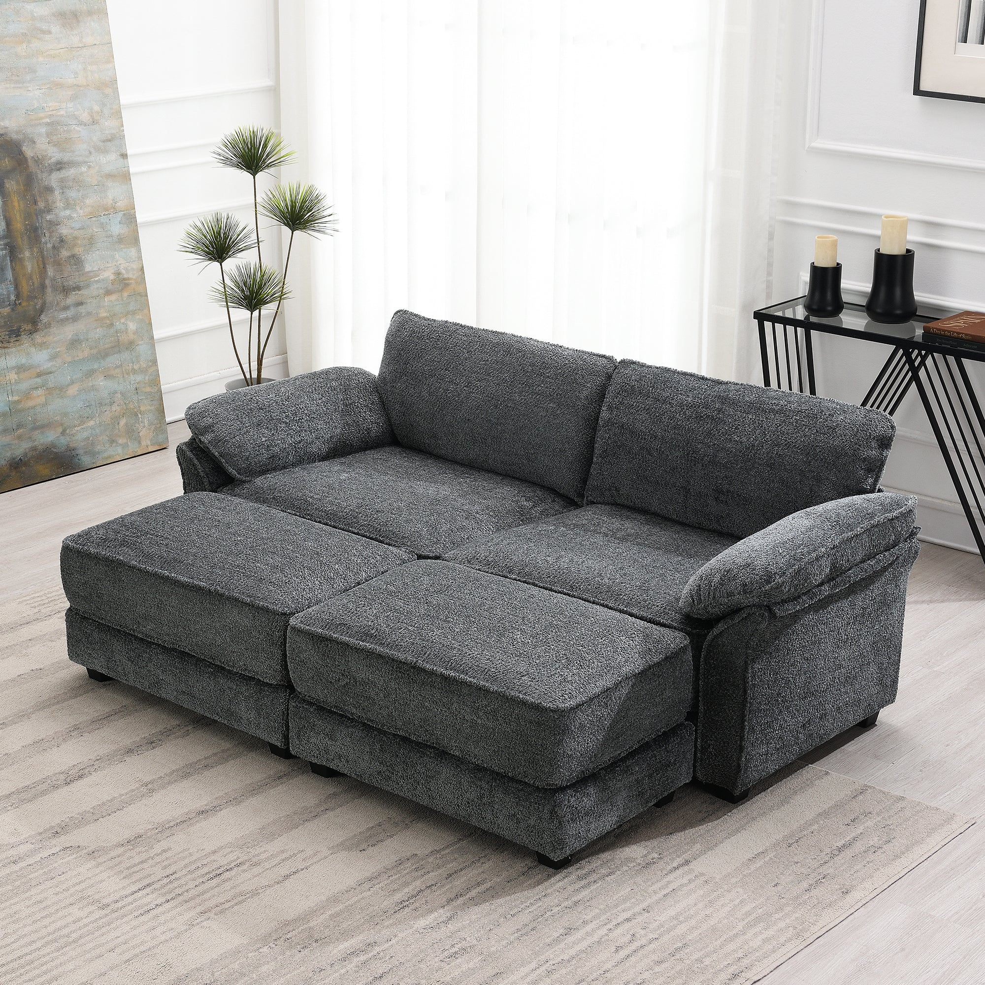 Free Combination Modular Convertible Sectional Sofa Bed Set
