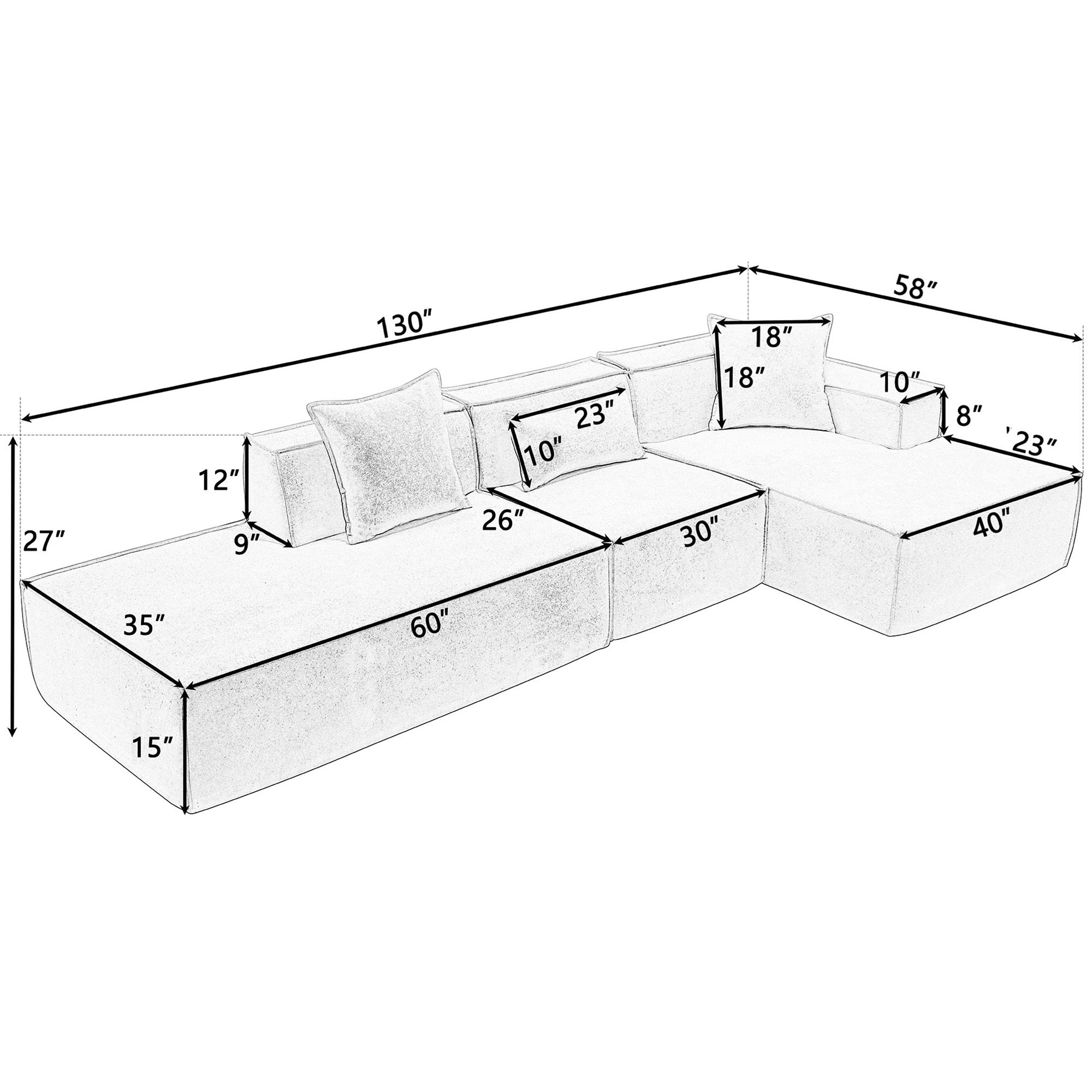 Modular combination living room sofa set, modern minimalist sofa, free