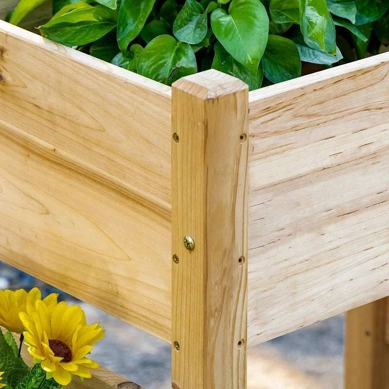FarmHouse 3 Wooden Elevated Planter Raised Garden Beds-1